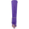 image:imageAllegra K Women Rhinestone Crystal Chain Pointed Toe Stiletto Heels BootsDark Purple