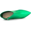 image:imageAllegra K Women Rubber Clear Heel Pointed Toe Chunky Heels Ankle BootsGrass Green
