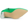 image:imageAllegra K Women Rubber Clear Heel Pointed Toe Chunky Heels Ankle BootsGrass Green