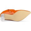 image:imageAllegra K Women Rubber Clear Heel Pointed Toe Chunky Heels Ankle BootsOrange