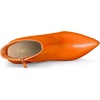 image:imageAllegra K Women Rubber Clear Heel Pointed Toe Chunky Heels Ankle BootsOrange