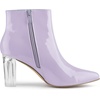 image:imageAllegra K Women Rubber Clear Heel Pointed Toe Chunky Heels Ankle BootsPurple