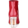 image:imageAllegra K Women Rubber Clear Heel Pointed Toe Chunky Heels Ankle BootsRed