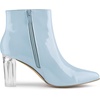image:imageAllegra K Women Rubber Clear Heel Pointed Toe Chunky Heels Ankle BootsSky Blue