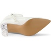 image:imageAllegra K Women Rubber Clear Heel Pointed Toe Chunky Heels Ankle BootsWhite