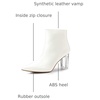image:imageAllegra K Women Rubber Clear Heel Pointed Toe Chunky Heels Ankle BootsWhite