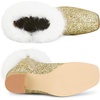 image:imageAllegra K Women Sparkly Glitter Faux Fur Square Toe Chunky Heel Ankle BootsGold
