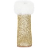 image:imageAllegra K Women Sparkly Glitter Faux Fur Square Toe Chunky Heel Ankle BootsGold