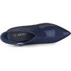 image:imageAllegra K Women V Shape Pointed Toe Stiletto Heel Ankle Boots Side ZipperDark Blue