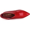 image:imageAllegra K Women V Shape Pointed Toe Stiletto Heel Ankle Boots Side ZipperRed