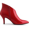 image:imageAllegra K Women V Shape Pointed Toe Stiletto Heel Ankle Boots Side ZipperRed