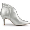 image:imageAllegra K Women V Shape Pointed Toe Stiletto Heel Ankle Boots Side ZipperSilver