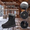image:imageAllegra K Women Warm NonSlip Flat Side Zipper Ankle Snow BootsBlack