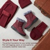 image:imageAllegra K Women Warm NonSlip Flat Side Zipper Ankle Snow BootsBurgundy