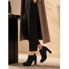 image:imageAllegra K Womens Booties Slouch Chunky Heel Platform Ankle BootsBlack