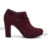 image:imageAllegra K Womens Booties Slouch Chunky Heel Platform Ankle BootsBurgundy