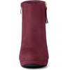image:imageAllegra K Womens Chunky Heel Platform Ankle BootsBurgundy