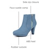 image:imageAllegra K Womens Chunky Heel Platform Ankle BootsDenim Blue