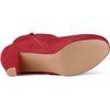 image:imageAllegra K Womens Chunky Heel Platform Ankle BootsRed