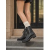 image:imageAllegra K Womens Lace Up Low Heels Ankle Combat BootsBlack