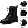 image:imageAllegra K Womens Lace Up Low Heels Ankle Combat BootsBlack