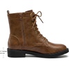 image:imageAllegra K Womens Lace Up Low Heels Ankle Combat BootsBrown