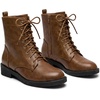 image:imageAllegra K Womens Lace Up Low Heels Ankle Combat BootsBrown