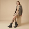 image:imageAllegra K Womens Lace Up Low Heels Ankle Combat BootsGrey