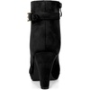 image:imageAllegra K Womens Low Platform Side Zip Buckle Chunky Heel Ankle BootiesBlack