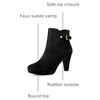 image:imageAllegra K Womens Low Platform Side Zip Buckle Chunky Heel Ankle BootiesBlack