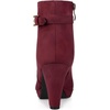 image:imageAllegra K Womens Low Platform Side Zip Buckle Chunky Heel Ankle BootiesBurgundy