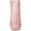 image:imageAllegra K Womens Low Platform Side Zip Buckle Chunky Heel Ankle BootiesDust Pink