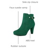 image:imageAllegra K Womens Low Platform Side Zip Buckle Chunky Heel Ankle BootiesGreen