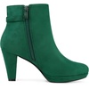 image:imageAllegra K Womens Low Platform Side Zip Buckle Chunky Heel Ankle BootiesGreen