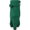 image:imageAllegra K Womens Low Platform Side Zip Buckle Chunky Heel Ankle BootiesGreen