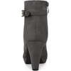 image:imageAllegra K Womens Low Platform Side Zip Buckle Chunky Heel Ankle BootiesGrey