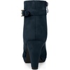 image:imageAllegra K Womens Low Platform Side Zip Buckle Chunky Heel Ankle BootiesNavy Blue