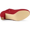 image:imageAllegra K Womens Low Platform Side Zip Buckle Chunky Heel Ankle BootiesRed