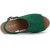 image:imageAllegra K Womens Open Toe Slingback Platform Chunky Heel SandalsGreen
