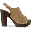 image:imageAllegra K Womens Open Toe Slingback Platform Chunky Heel SandalsKhaki