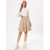 image:imageAllegra K Womens Plaids Vintage Tartan Elastic Waist Short ALine SkirtApricot