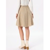 image:imageAllegra K Womens Plaids Vintage Tartan Elastic Waist Short ALine SkirtApricot