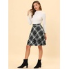 image:imageAllegra K Womens Plaids Vintage Tartan Elastic Waist Short ALine SkirtBlack