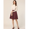 image:imageAllegra K Womens Plaids Vintage Tartan Elastic Waist Short ALine SkirtBurgundy