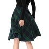 image:imageAllegra K Womens Plaids Vintage Tartan Elastic Waist Short ALine SkirtGreen