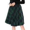 image:imageAllegra K Womens Plaids Vintage Tartan Elastic Waist Short ALine SkirtGreen