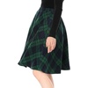 image:imageAllegra K Womens Plaids Vintage Tartan Elastic Waist Short ALine SkirtGreen