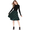 image:imageAllegra K Womens Plaids Vintage Tartan Elastic Waist Short ALine SkirtGreen
