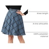 image:imageAllegra K Womens Plaids Vintage Tartan Elastic Waist Short ALine SkirtGrey Blue
