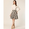 image:imageAllegra K Womens Plaids Vintage Tartan Elastic Waist Short ALine SkirtKhaki